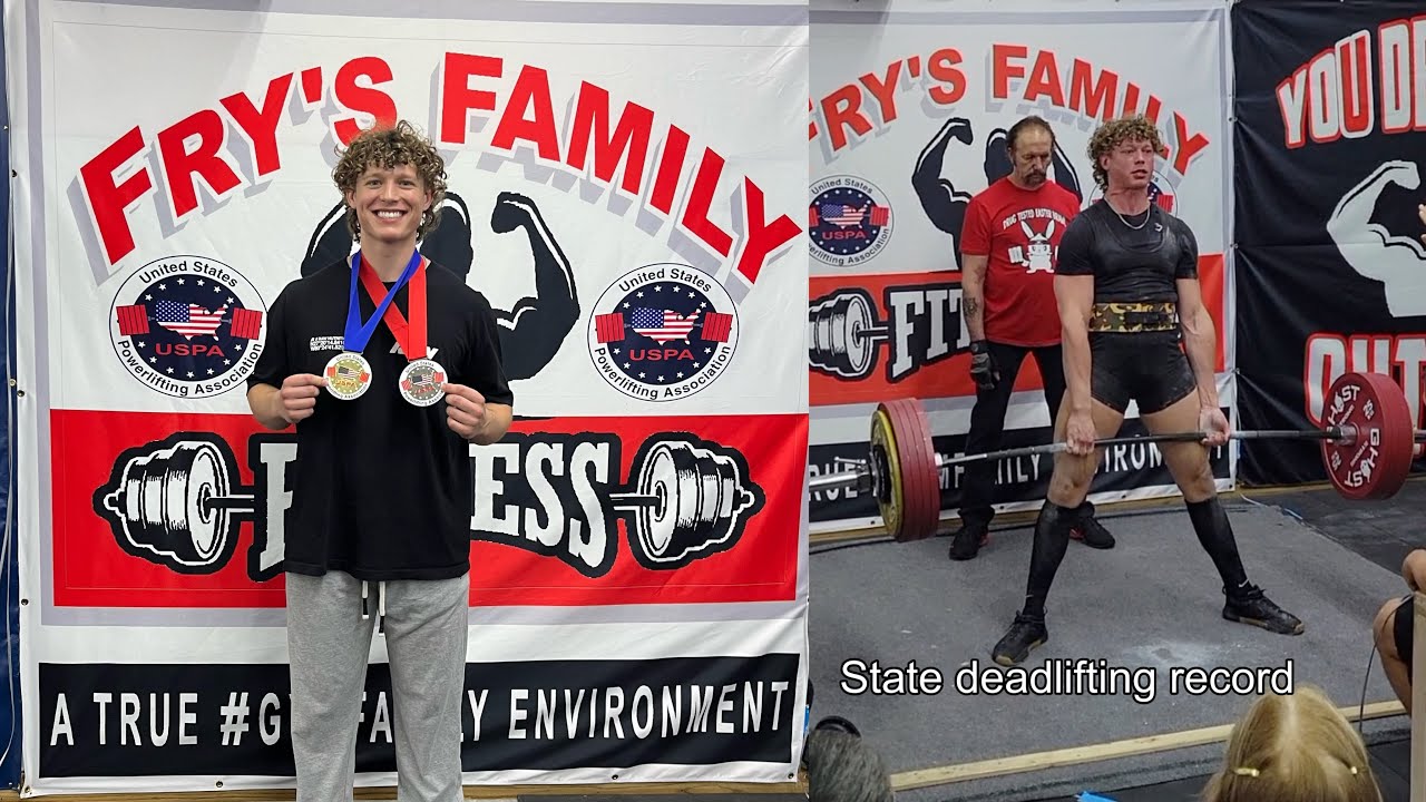 STATE DEADLIFING RECORD AT MY FIRST POWERLIFTING MEET