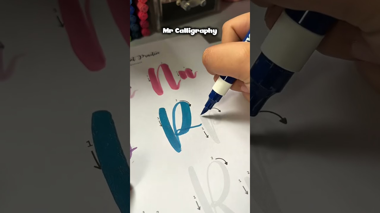 How to master the blue marker technique #calligraphy #tutorial #lettering