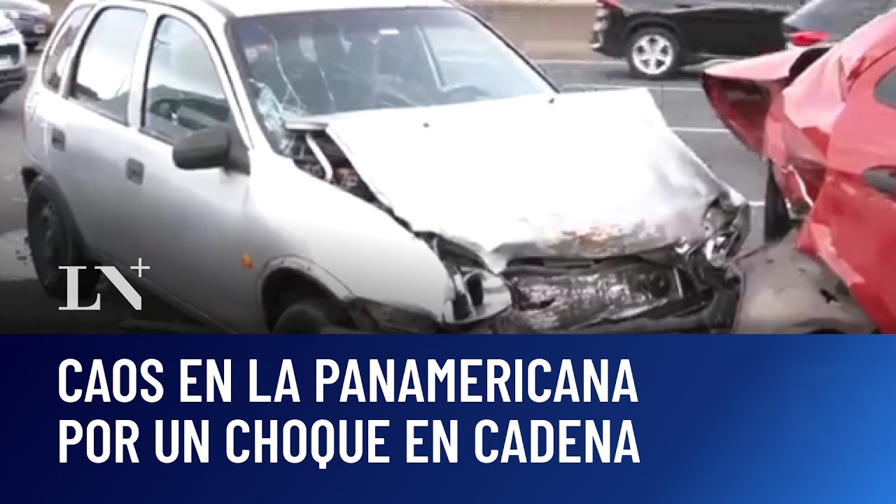 Caos en la Panamericana por un choque en cadena: hay cinco autos involucrados
