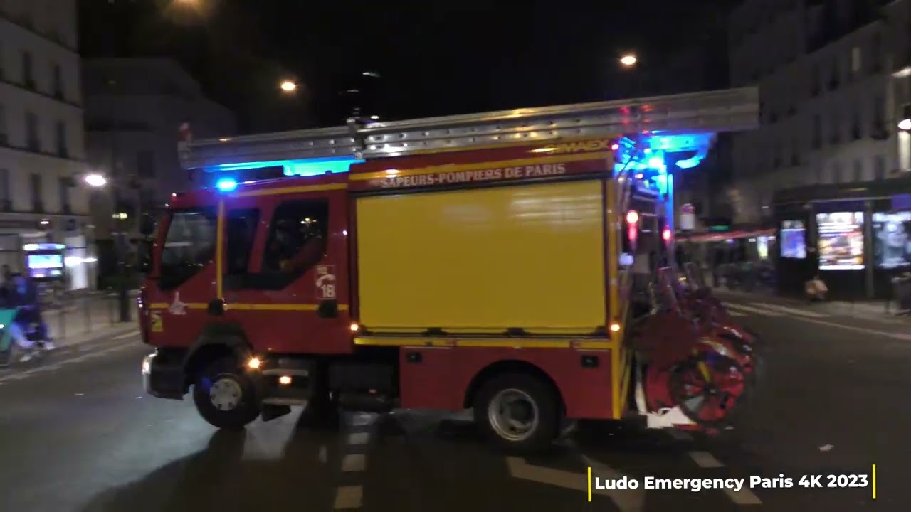 BSPP CRS Gendarmerie mobile police en urgence Manifestation réforme des retraites 18 03 2023 4K