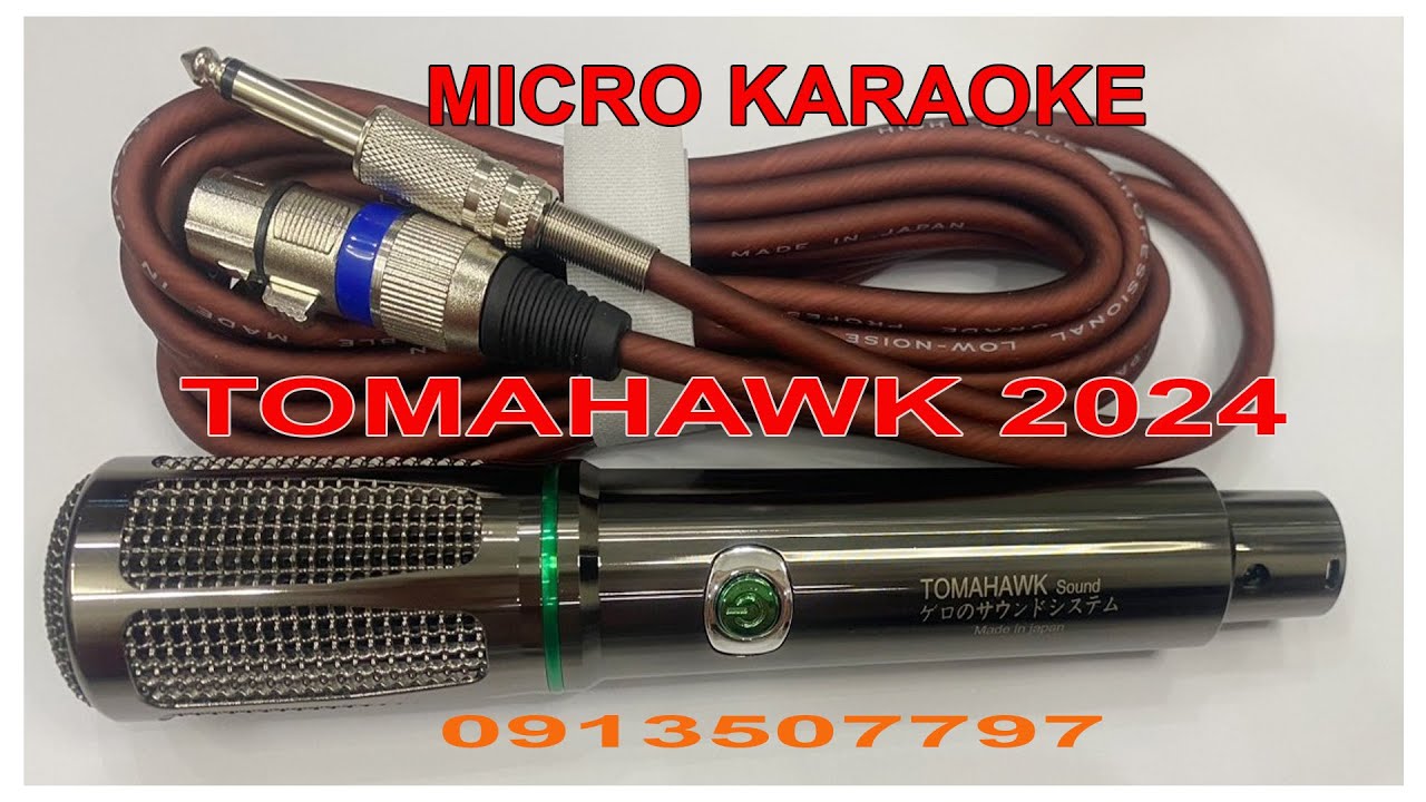micro có dây Tomahawk hát karaoke mới nhất 2024 màu titan. hát nhẹ hút âm giá chỉ 250k
