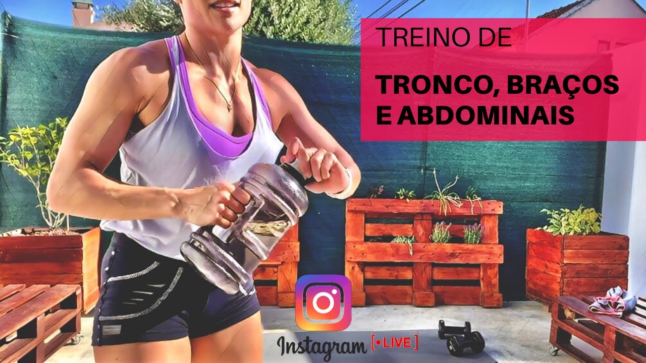Instagram LIVE 48 (21 Maio) - Treino de Tronco, Braços e Abdominais! | Carolina NOW