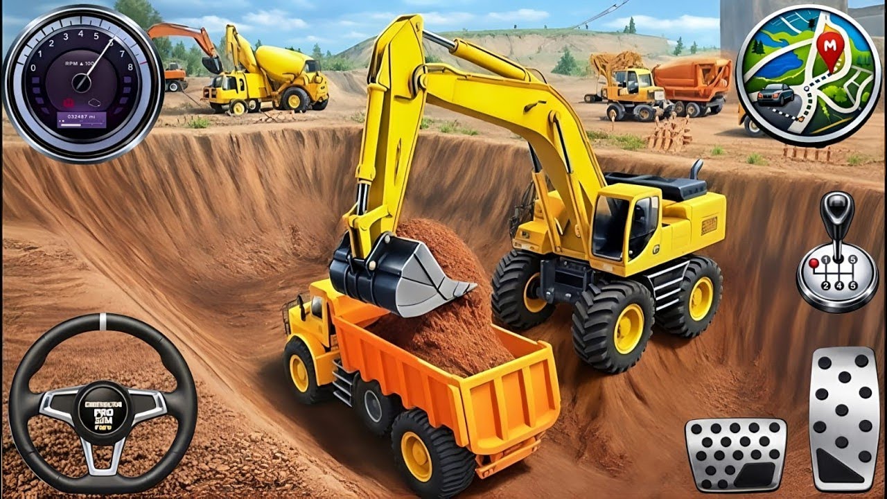 👷City Road Construction Simulator 3D 🚧 | Heavy Excavator & Truck - Android Gameplay