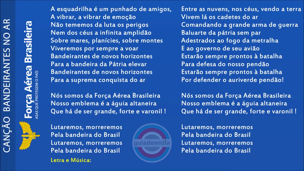 Canção Bandeirantes do Ar | FAB