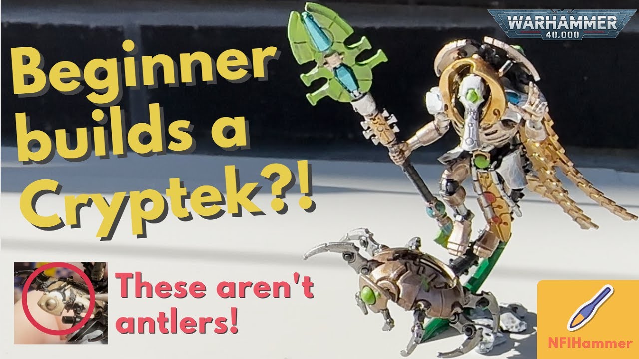 Total newbie builds a Cryptek Technomancer Warhammer 40k Necron Model | 2 fails 😫 minature painting