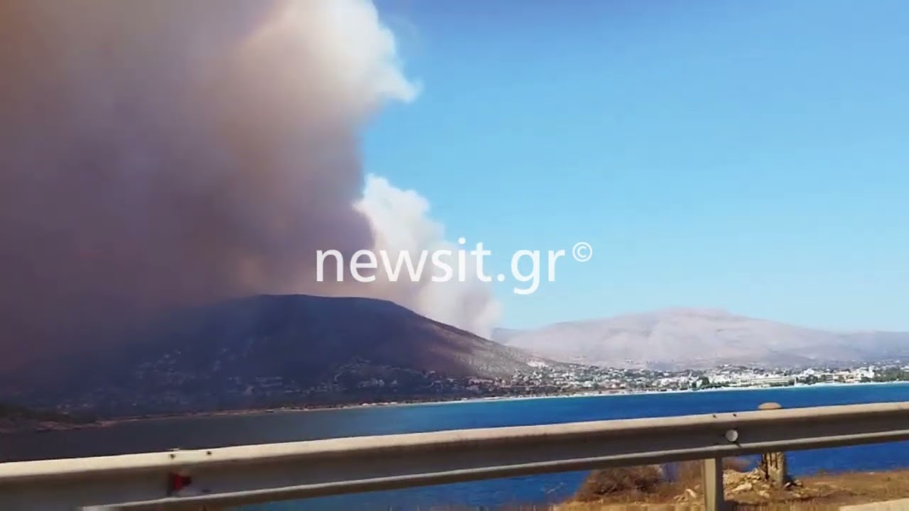 Φωτιά στον Κουβαρά: Μεγάλη μάχη για την κατάσβεση