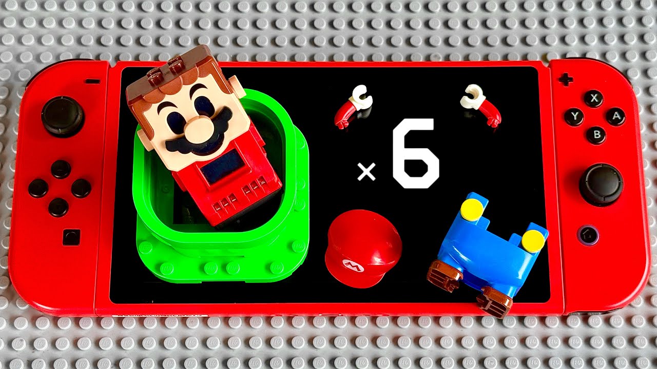 Lego Mario has 6 lives to save Princess Peach on Nintendo Switch! 