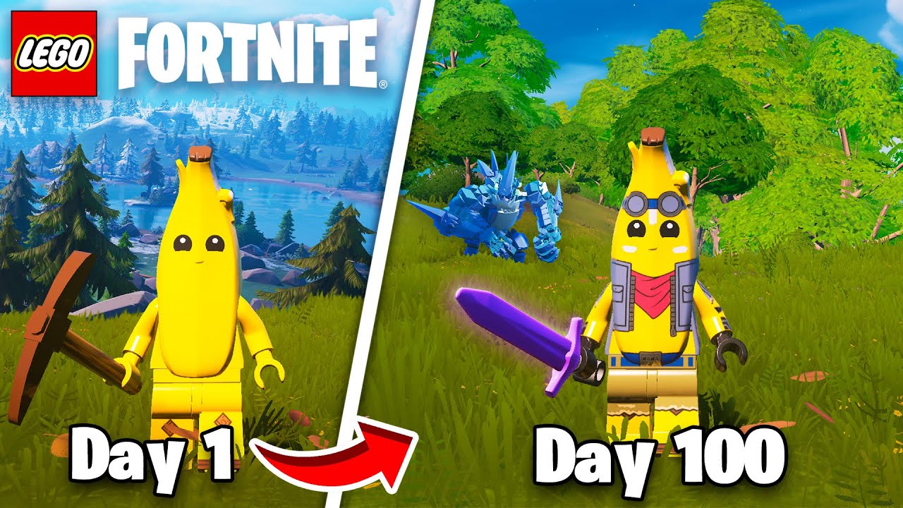 I Survived 100 Days in Lego Fortnite