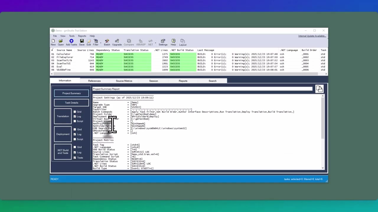 Unboxing the gmStudio Trial: VB6 Upgrade Wizard Walkthrough + C# Results  Review