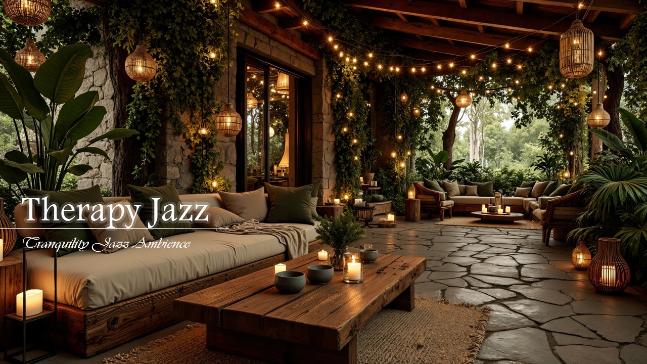 Relaxing March Café Ambience With Gentle Jazz | Calming Jazz Melody & Nature Therapy for Boost Mood