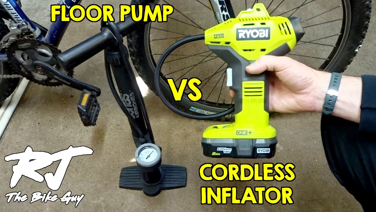 Ryobi Cordless Inflator Vs Floor Pump For Bike Tires