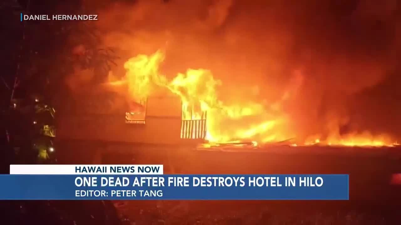1 dead after fire destroys Hilo’s Wild Ginger Hotel