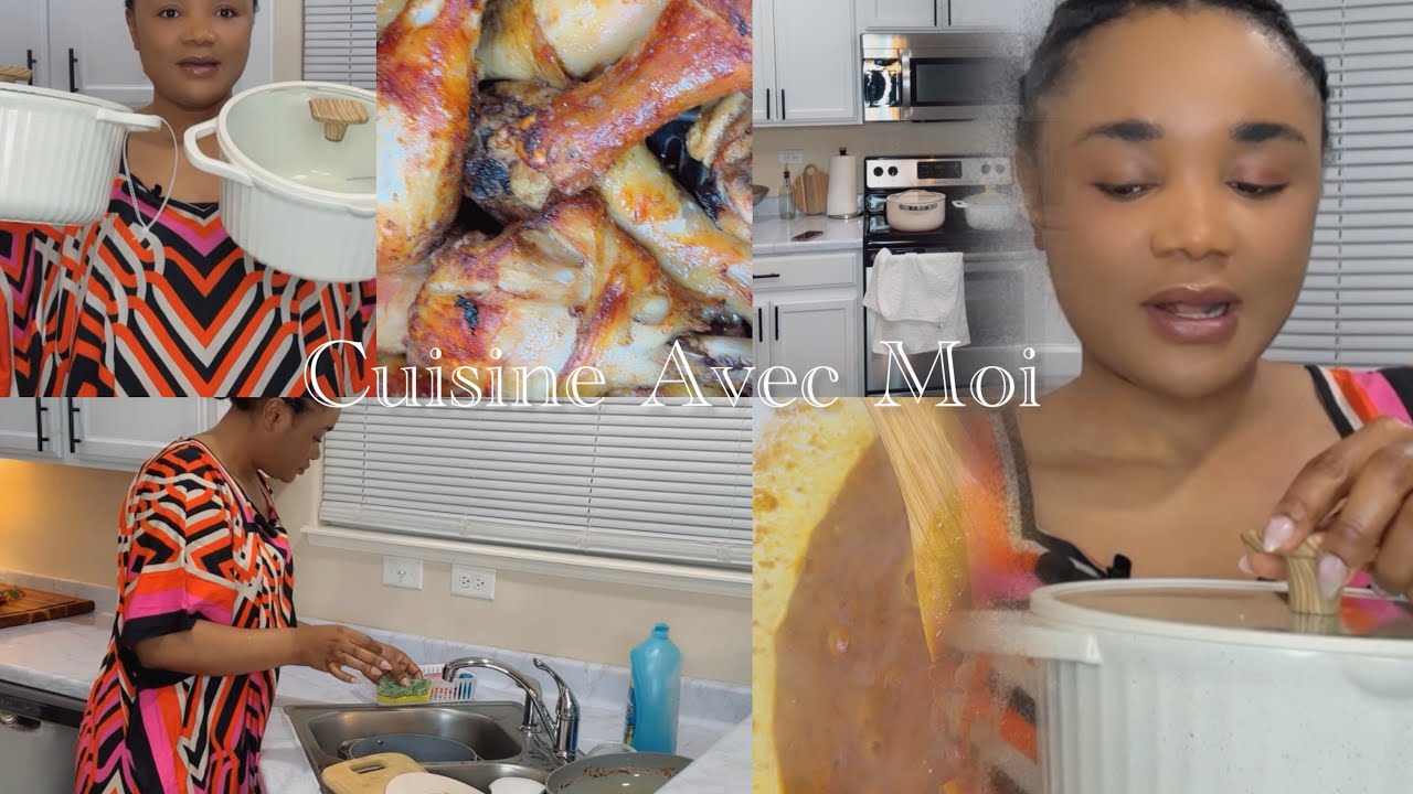 👩‍🍳EN CUISINE AVEC MOI/REPAS FACILE & RAPIDE/ HARICOT ROUGE ET CUISINE DE POULET✨
