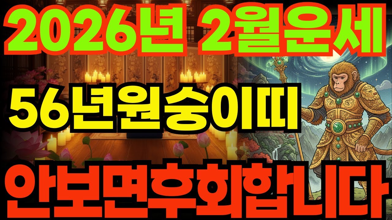 [56년원숭이띠운세]1956년병신생원숭이띠26년2월운세