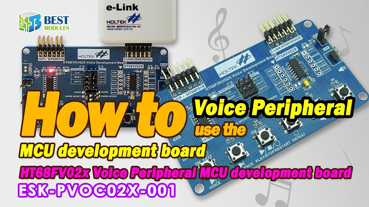 [HT68FV02x] How to use the Voice Peripheral MCU development board ESK-PVOC02X-001