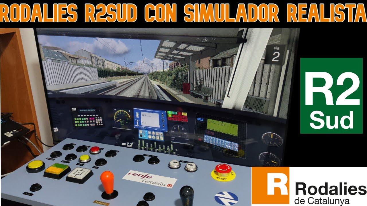 Simulador de trenes casero realista y servicio de Rodalies R2Sud en Train Simulator