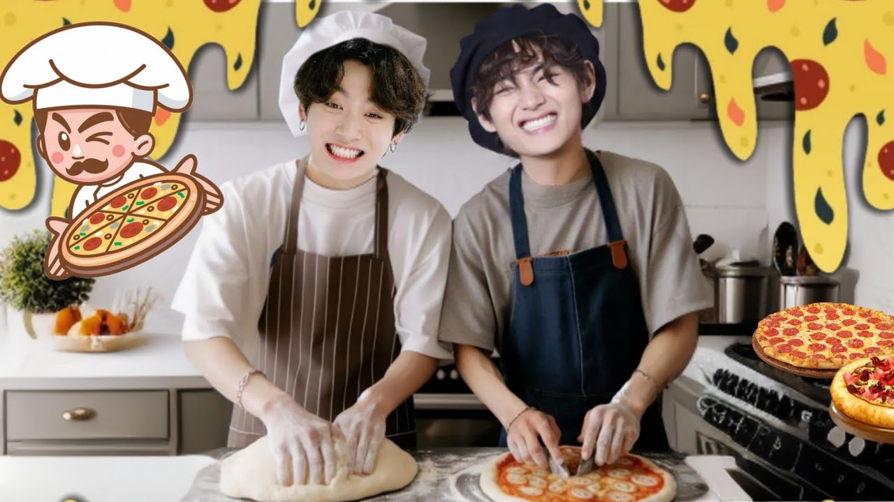 Taekook cooking 🍕 // Hindi dub // Part-1