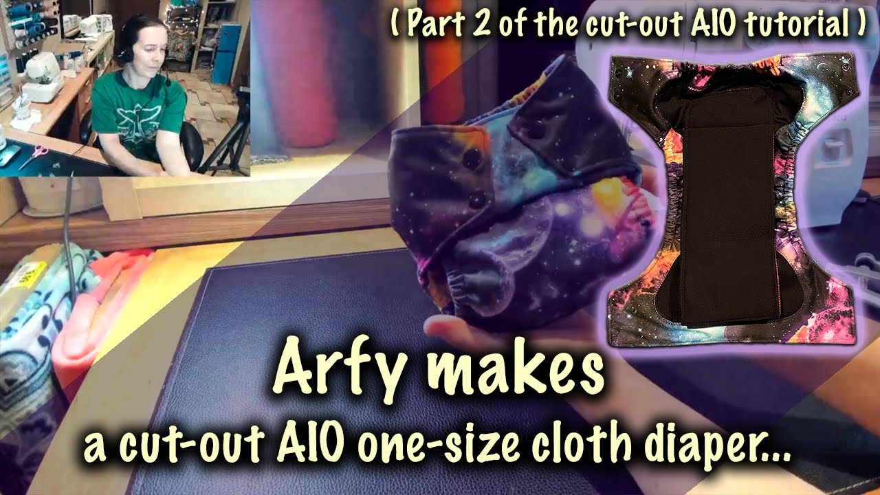 Arfy makes a wick-reducing cut-out AIO OS cloth diaper…
