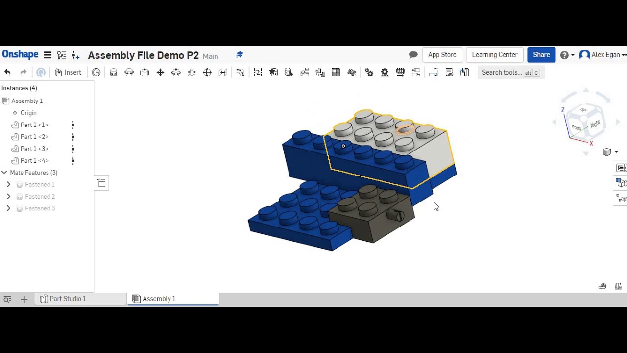Onshape Tutorial -  Assembly (Offsets)