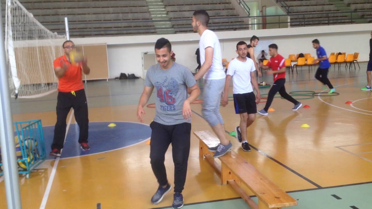 كرة الطائرة تمارين تعليم خطوات الهجوم جامعة بيرزيت المدرب رافي عصفور