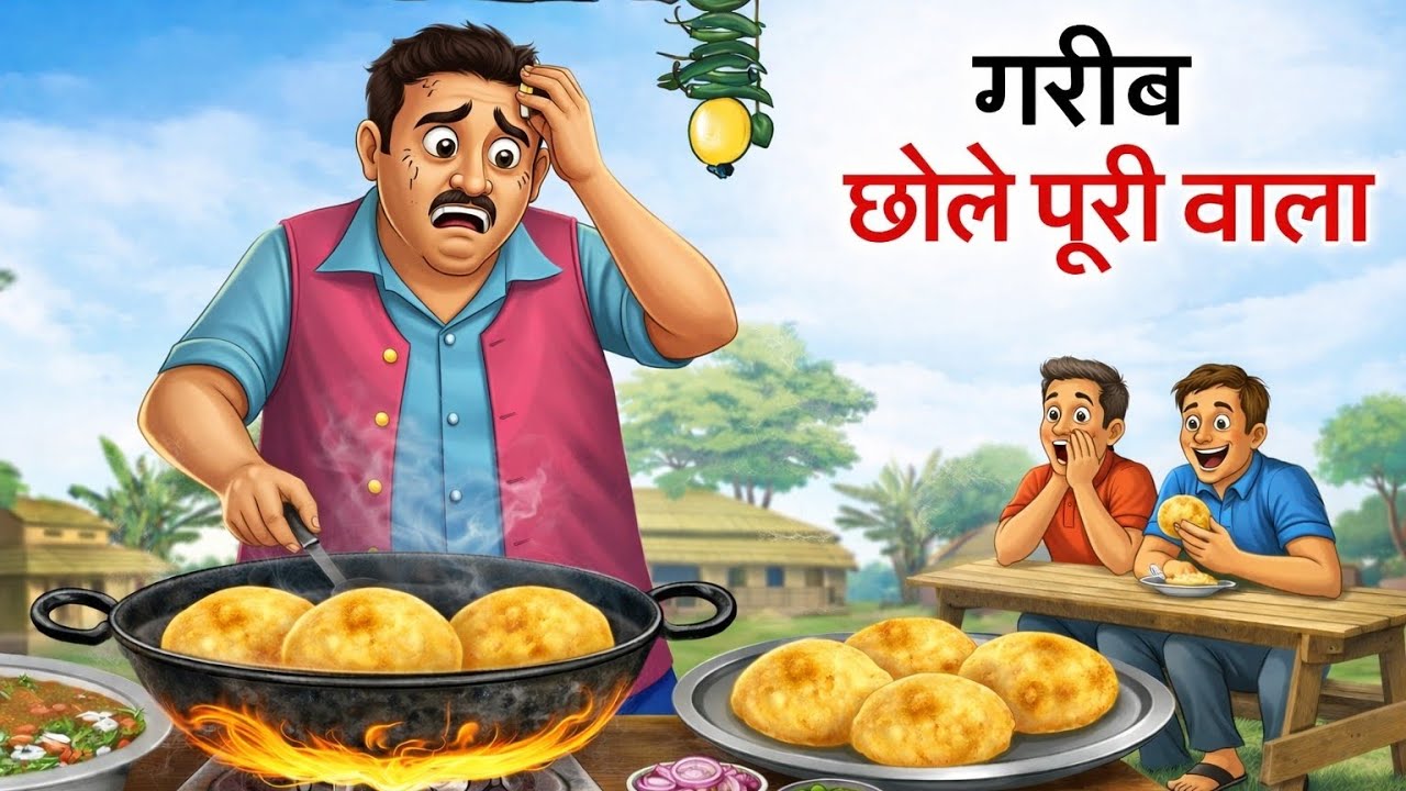 गरीब छोले पूरी वाला | Gareeb Chole Puri Wala | Hindi Moral Story | Hindi Kahani | Dream AR Toon