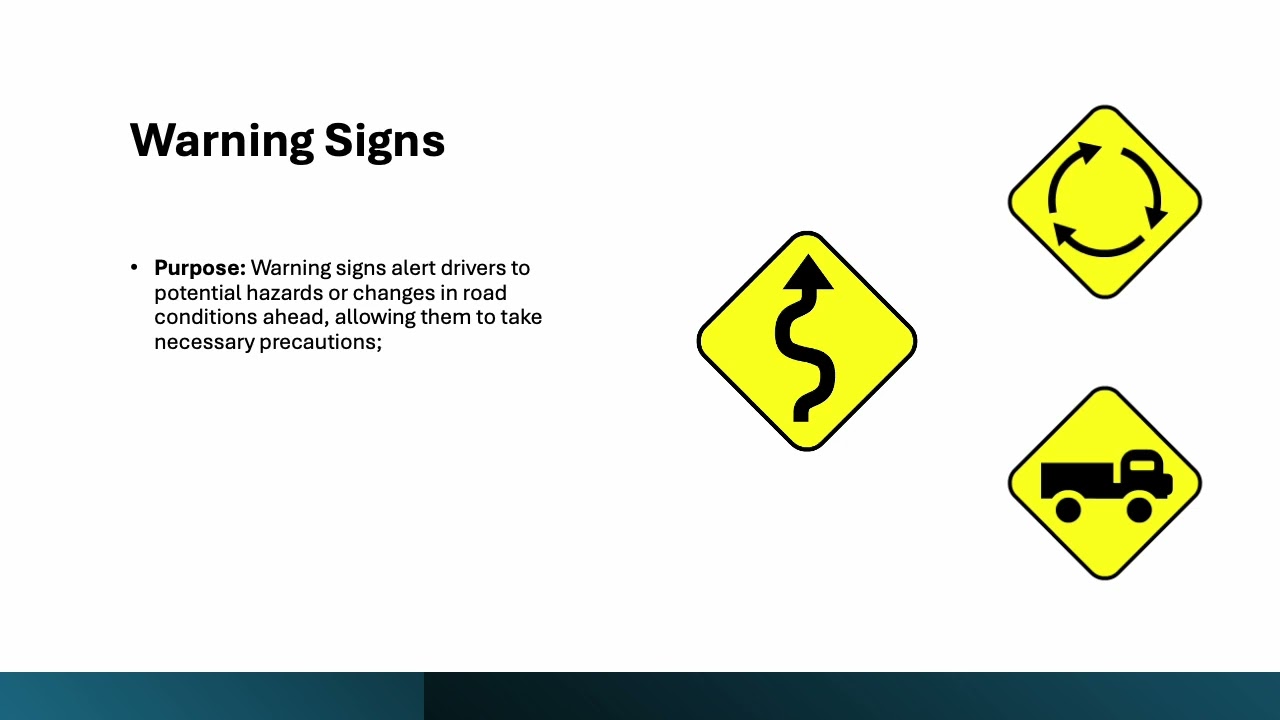 Warning Signs and Regulatory Signs Tutorial