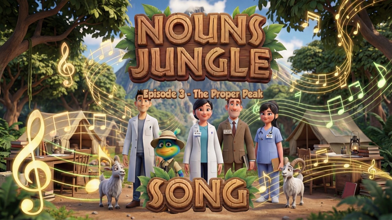 Common and Proper Nouns (Song) | Episode 3 (The Proper Peak) | Nouns Jungle | Ed's Adventures
