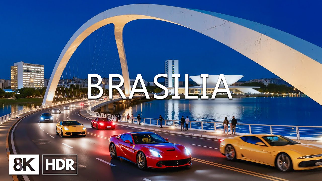 Brasilia 2026 8K 🇧🇷 Futuristic Niemeyer Architecture, Dazzling JK Bridge & Ultra-Modern Planned City
