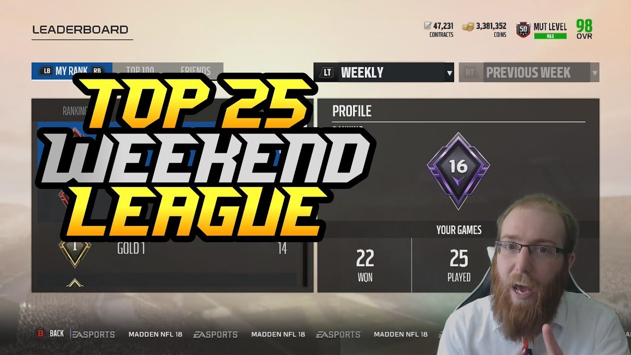 Top 25 Weekend League Rewards! 96+ Replay Player Guaranteed! Madden 18 Ultimate Team Pack Opening