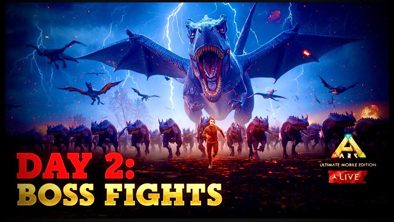 Day 2 of Unlimited Power | Dino Army Boss Fights in ARK