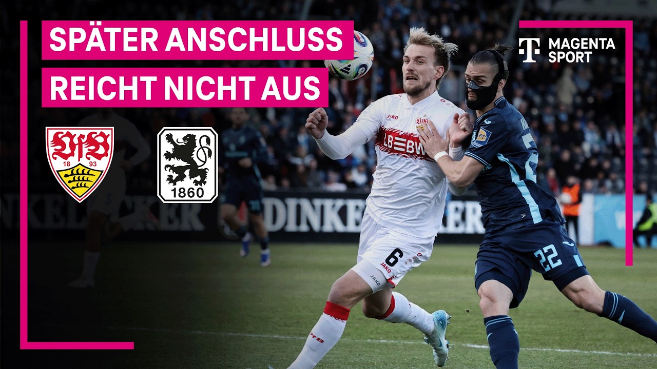 VfB Stuttgart II - TSV 1860 München, Highlights mit Live-Kommentar | 3. Liga | MAGENTA SPORT