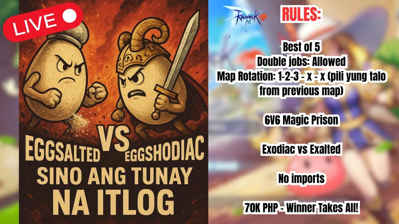 EXODIAC VS EXALTED 6-6 100K PHP WINNER TAKES ALL! PUSTAHAN NIGHTS | RAGNAROK M: CLASSIC