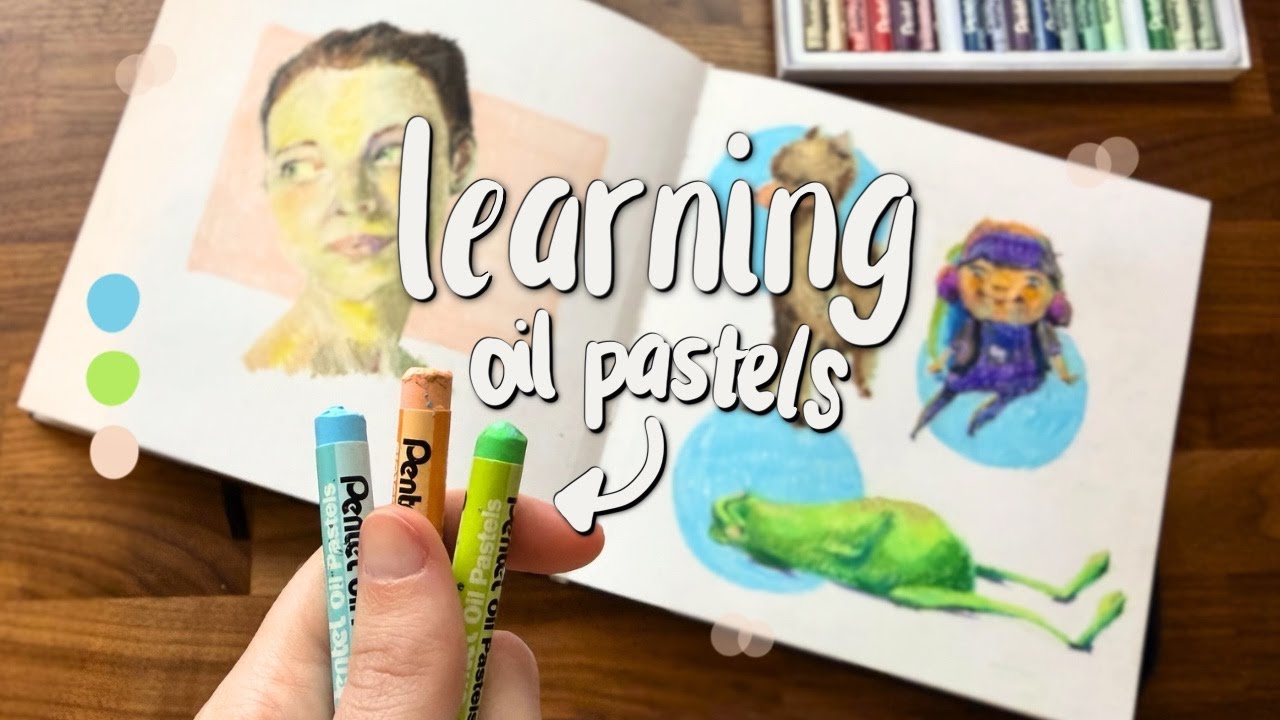 Pentel Oil Pastel Portraits and having so much fun