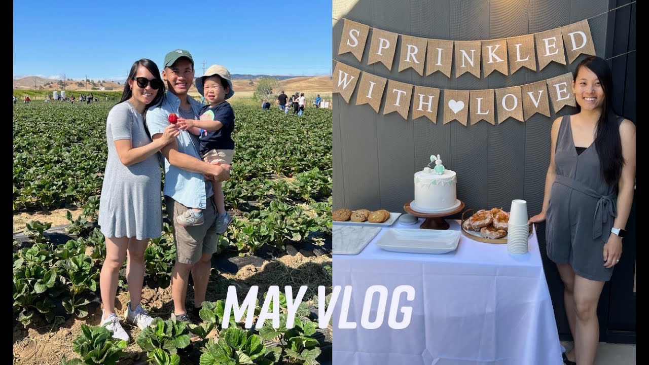 May vlog (Oakland museum, baby sprinkle and strawberry picking)