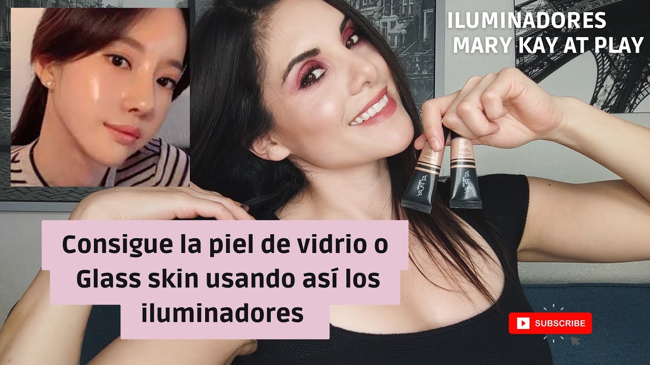 Como usar los nuevos iluminadores Mary Kay at play para conseguir el efecto glass skin 🔥 #glassskin