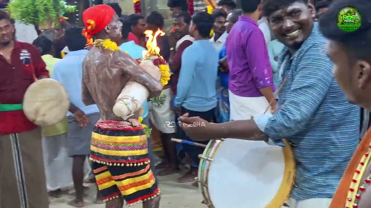 நள்ளிரவில் அம்மன் கும்பம் எடுக்கும் காட்சி ll பந்தம் பிடித்து ஆட்டம் போடும் சுடலை ll RDS MEDIA