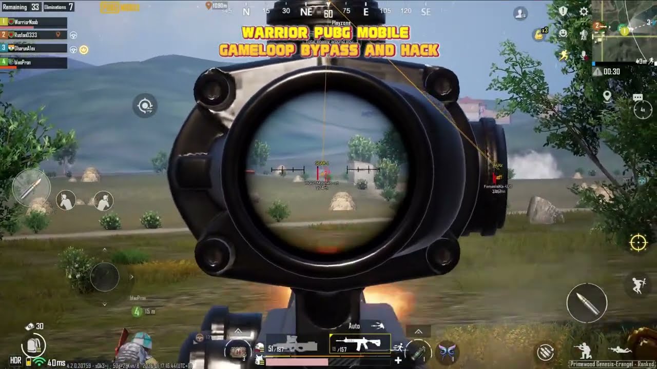 PUBG Mobile 4.2 WARRIOR Hack FREE Gameloop Bypass Free Skins Pubg Mobile