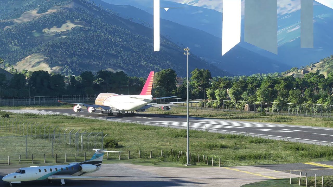 Over speed Landing Boeing 747 at paro airport bhutan