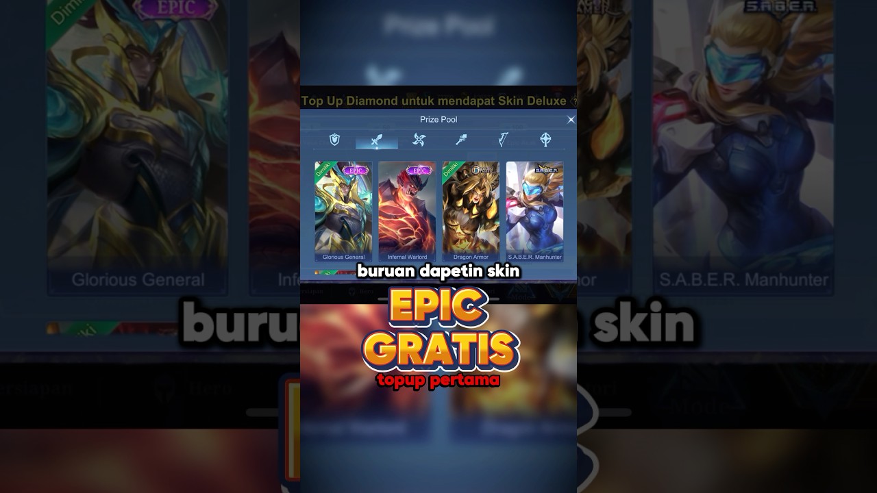 Dapetin skin epic gratis modal topup aja #mobilelegends #mlbb #fyp