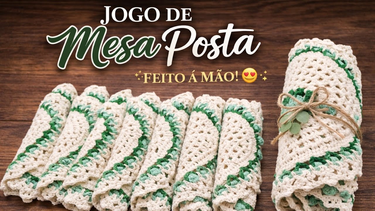 “Fiz esse jogo de mesa em crochê e olha no que deu 😍”