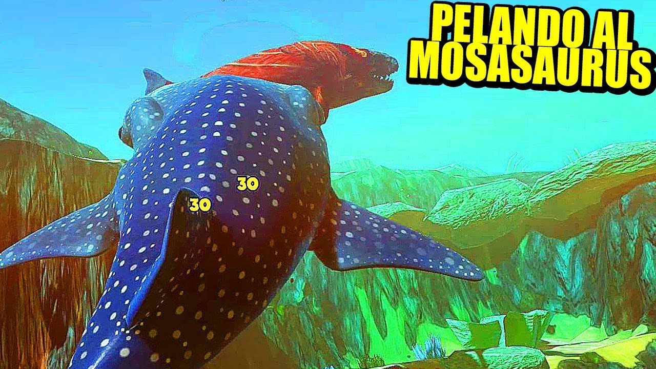 TIBURÓN BALLENA E HIJOS Vs MOSASAURUS - FEED AND GROW FISH Actualización | Gameplay Español