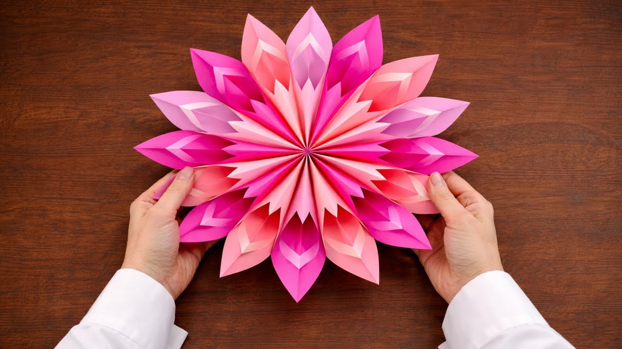Make This Stunning Rainbow Paper Snowflake Flower | Step-by-Step Guide