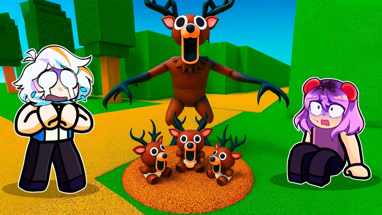 NOS ROBAMOS LOS BEBES DEL CIERVO MALVADO COMPLETO (99 NOCHES EN EL BOSQUE EN ROBLOX)