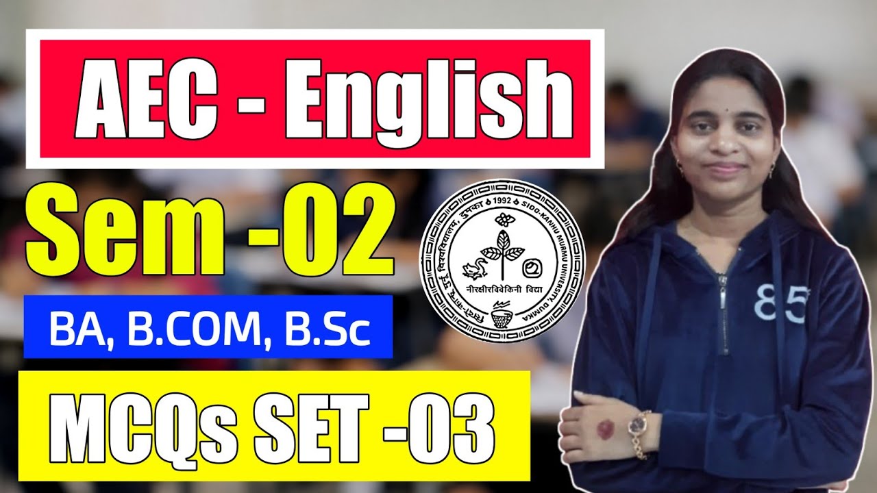 #Aec English 2nd semester skmu part 3 #sem 2 AEC English objective question #skmu dumka AEC English 