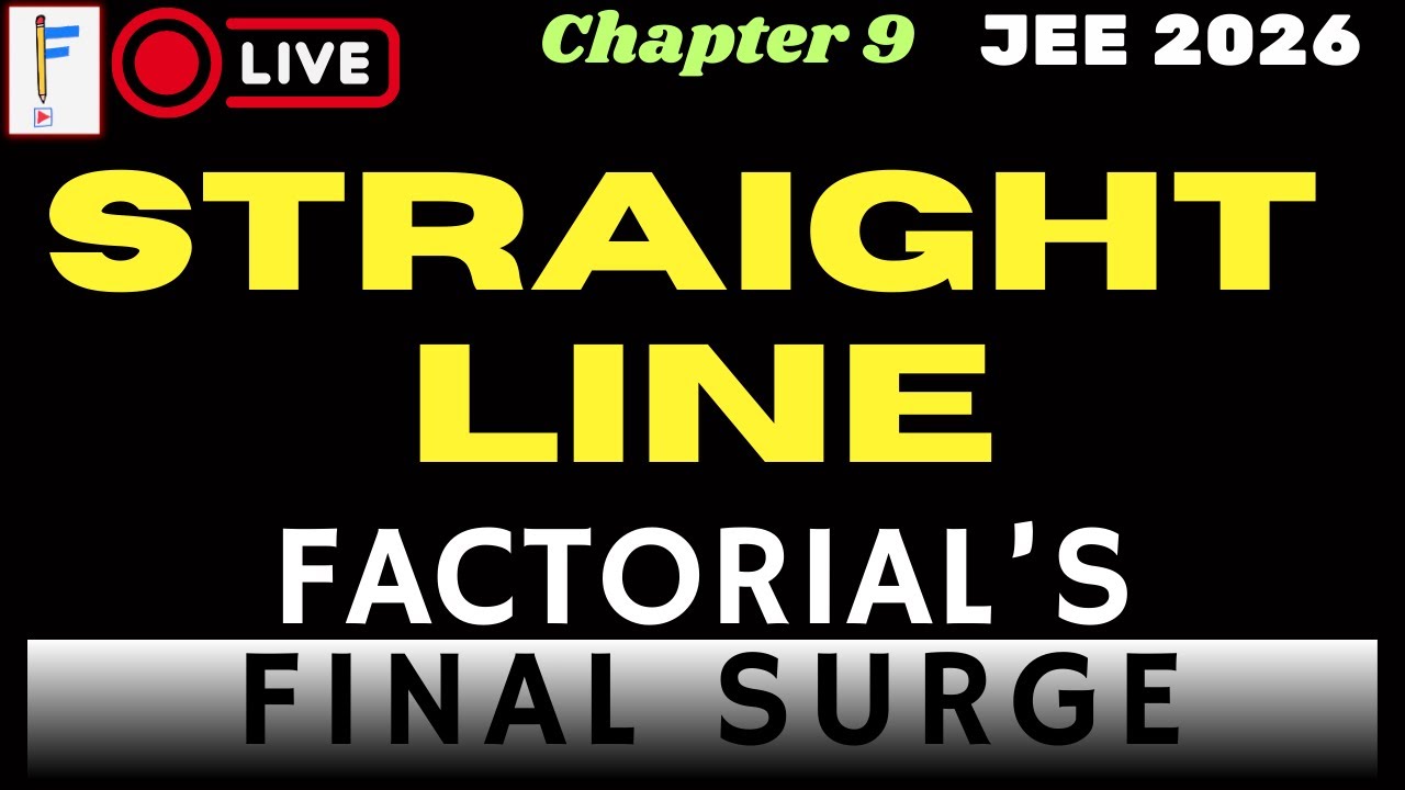 Straight Lines LIVE | From Basics to Advanced Problems | JEE Maths