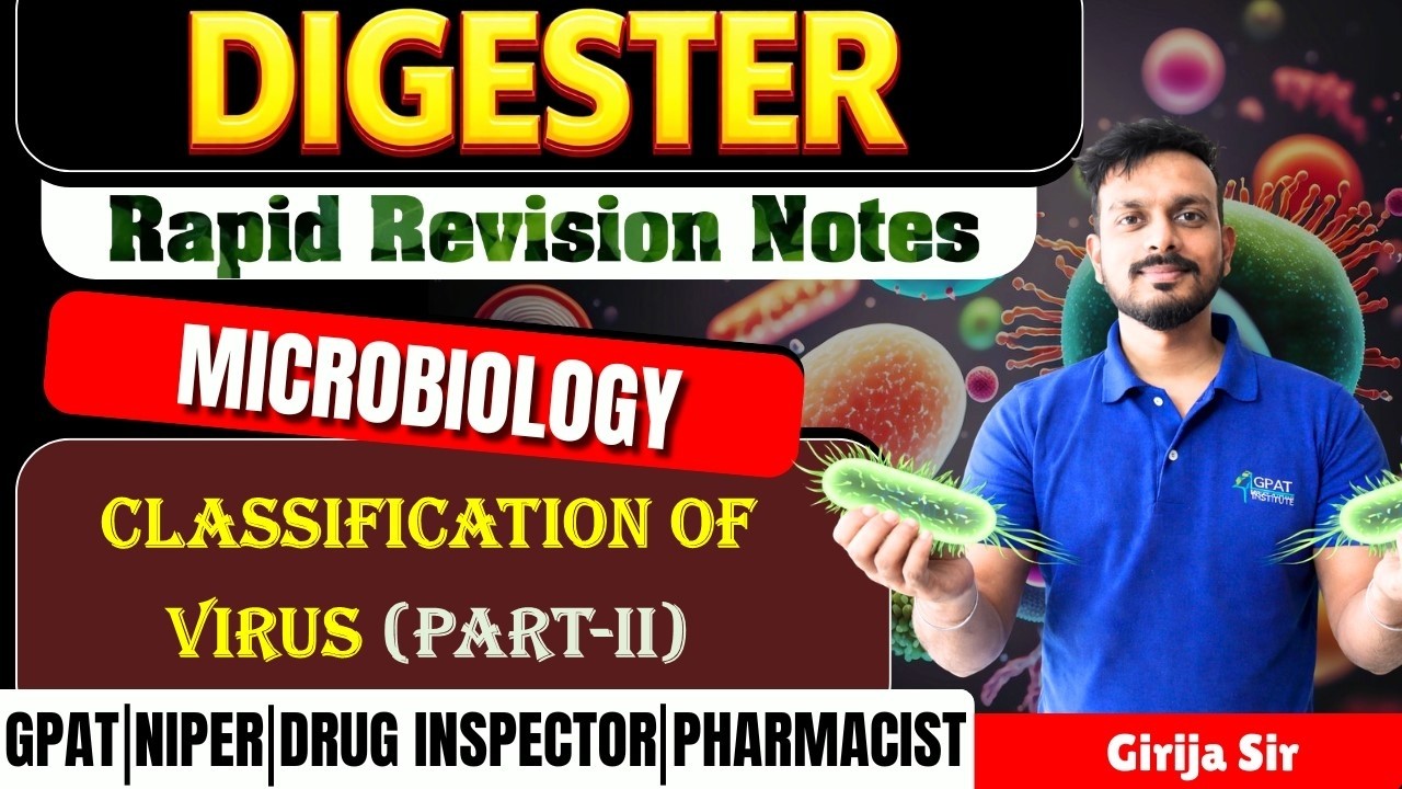 D-27 | Classification of Virus- II-Pharmaceutical Microbiology | Rapid Revision Notes for GPAT/NIPER