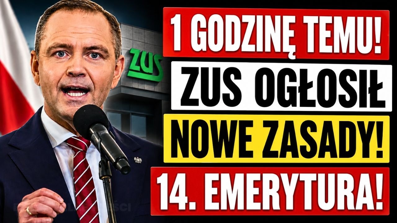 GODZINĘ TEMU! ZUS ogłosił nowe zasady wypłaty 14. emerytury w 2026 roku
