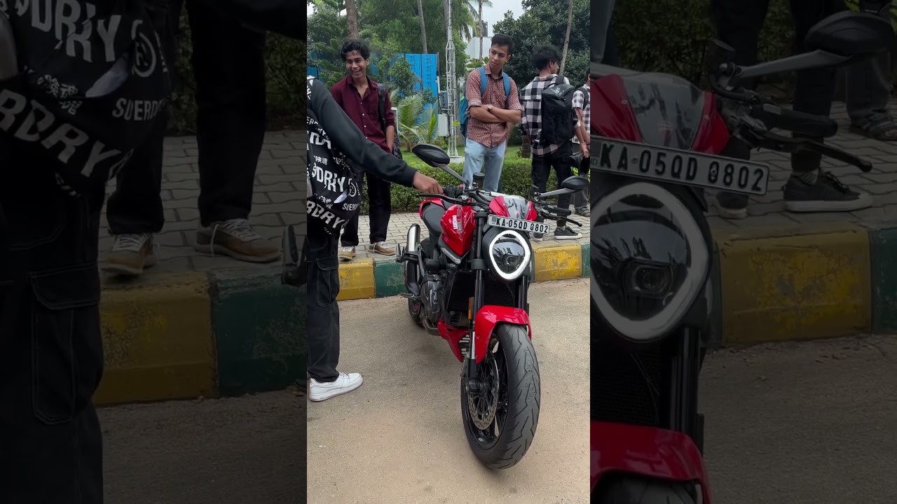 Ducati monster stock exhaust💥#ducati #monster #937 #panigalev2 #exhaustsound #stockexhaust #rider