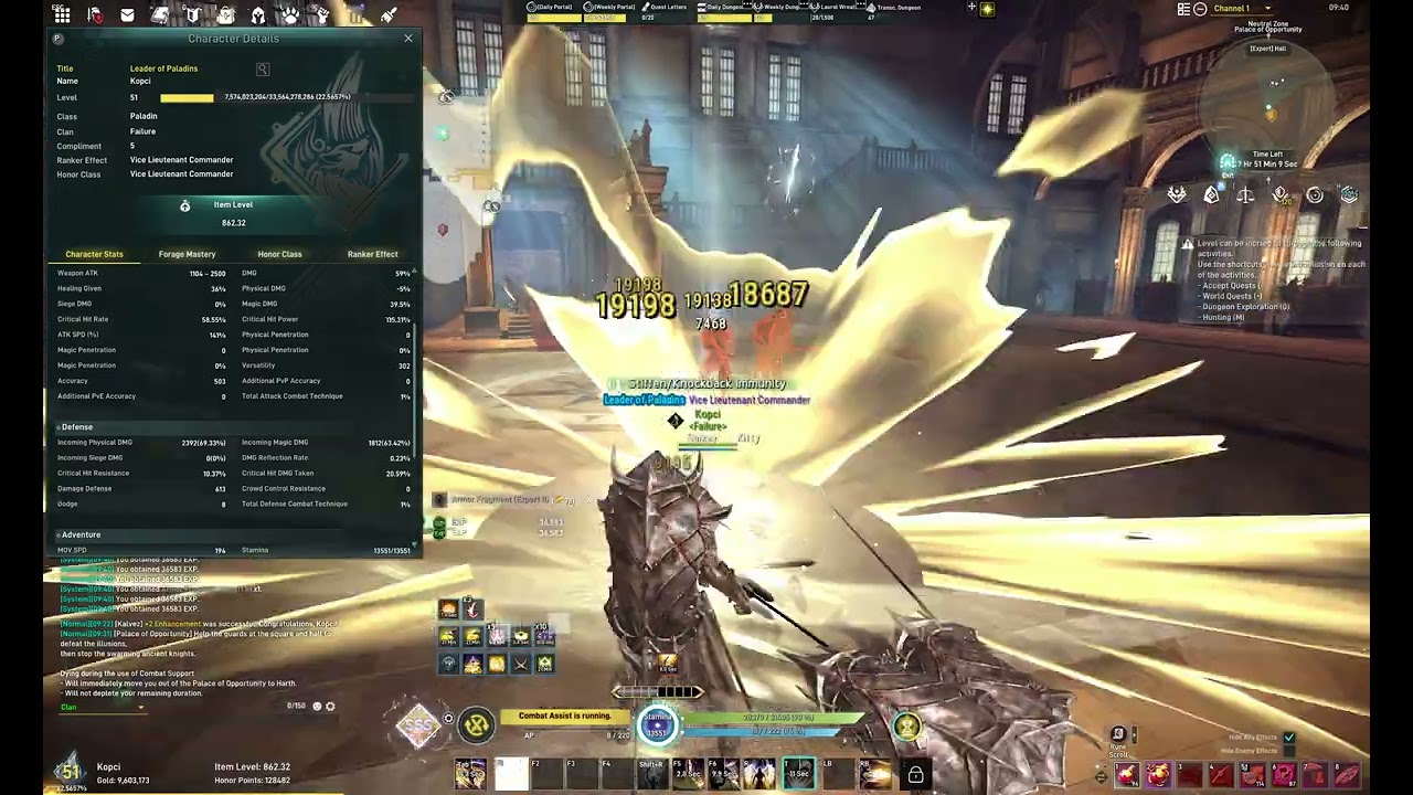 Elyon Paladin - Palace of Opportunity (Combat Assist - portal)