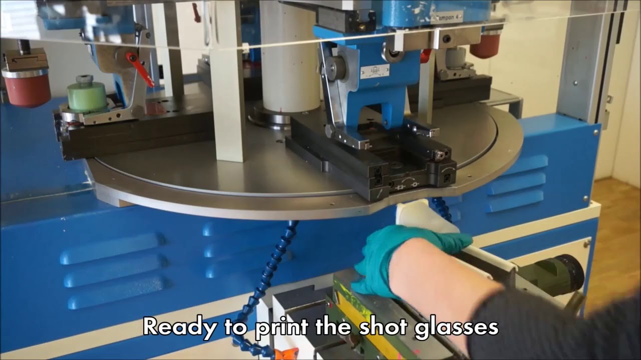 Marabu Pad Printing on Shot Glasses